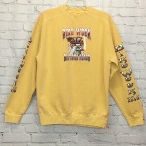 Bike Week 2010 Anvil Sweatshirt Men's M Daytona Beach Bulldog Cigar Motorcycles
